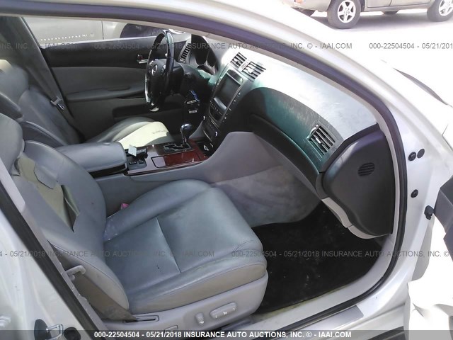 JTHCH96S260002374 - 2006 LEXUS GS GENERATION 200 300 WHITE photo 5