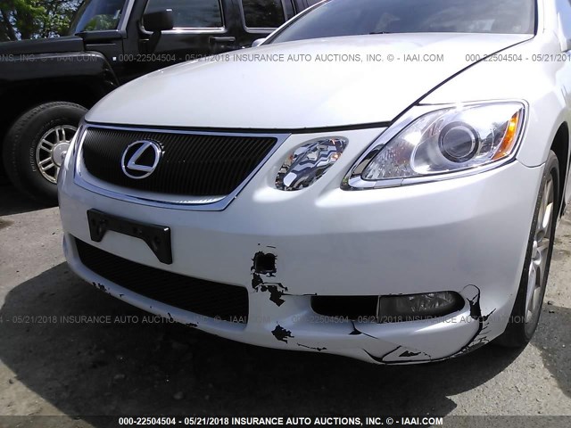 JTHCH96S260002374 - 2006 LEXUS GS GENERATION 200 300 WHITE photo 6