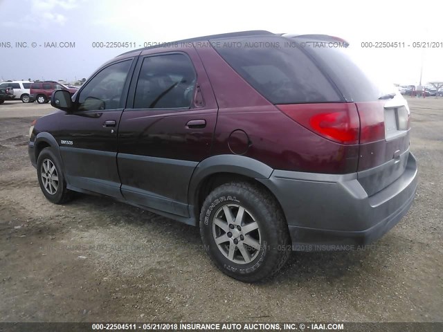 3G5DA03E72S542835 - 2002 BUICK RENDEZVOUS CX MAROON photo 3