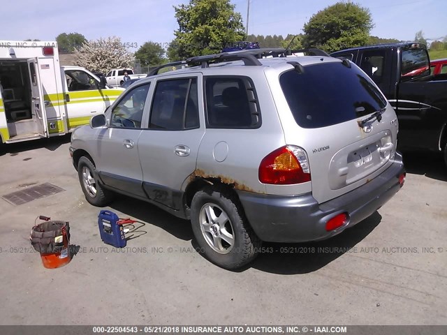 KM8SC73D44U850683 - 2004 HYUNDAI SANTA FE GLS/LX SILVER photo 3