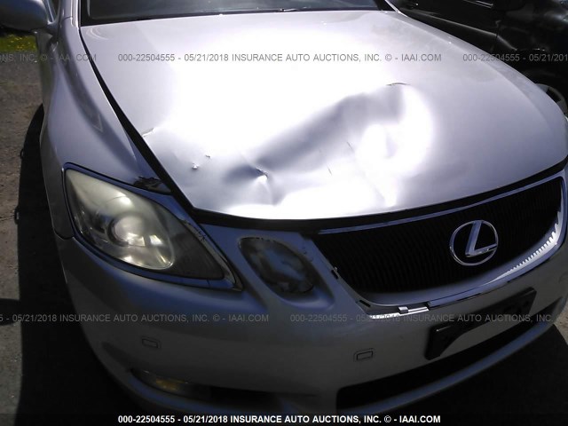 JTHCH96S260013911 - 2006 LEXUS GS GENERATION 200 300 SILVER photo 6