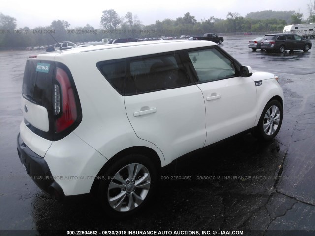 KNDJP3A50G7248746 - 2016 KIA SOUL + WHITE photo 4