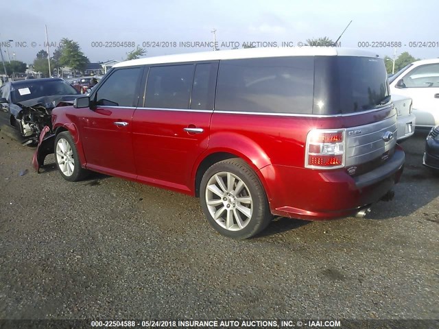 2FMGK5DC8CBD18134 - 2012 FORD FLEX LIMITED RED photo 3