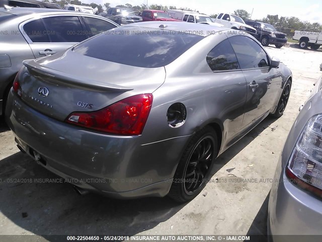 JNKCV64E98M119692 - 2008 INFINITI G37 JOURNEY/SPORT GRAY photo 4