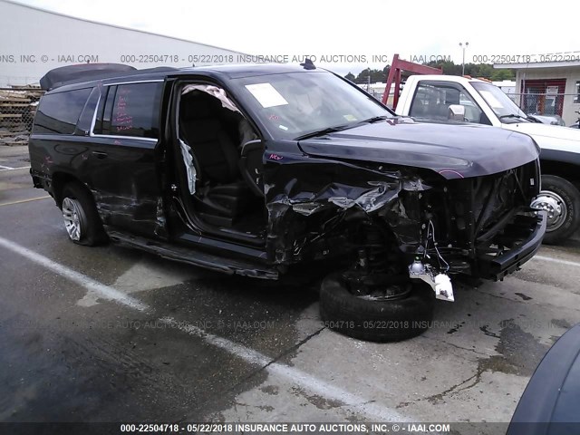 1GNSKHKC9JR204972 - 2018 CHEVROLET SUBURBAN K1500 LT BLACK photo 1