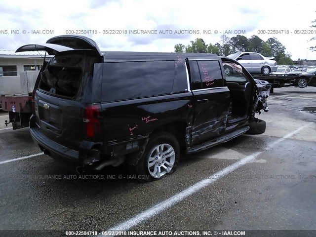 1GNSKHKC9JR204972 - 2018 CHEVROLET SUBURBAN K1500 LT BLACK photo 4