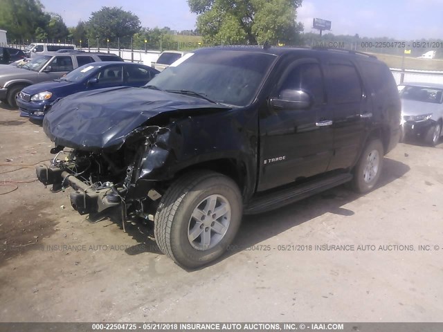 1GNFC13J27R103302 - 2007 CHEVROLET TAHOE C1500 BLACK photo 2