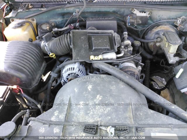 2GTEC19W7T1521302 - 1996 GMC SIERRA C1500 GREEN photo 10