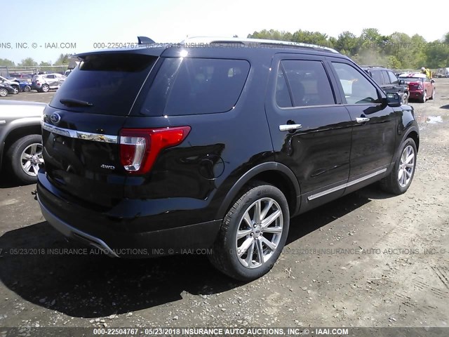 1FM5K8F8XHGC93903 - 2017 FORD EXPLORER LIMITED 黑色 照片 4