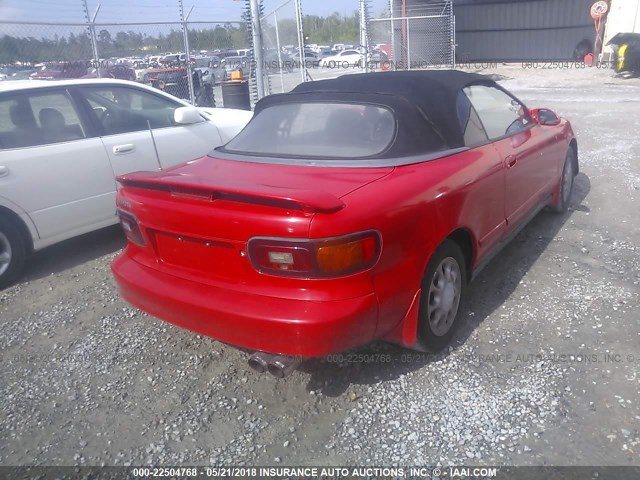 JT5ST87K4N0123521 - 1992 TOYOTA CELICA GT RED photo 4