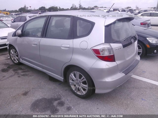 JHMGE8H58BC017272 - 2011 HONDA FIT SPORT SILVER photo 3