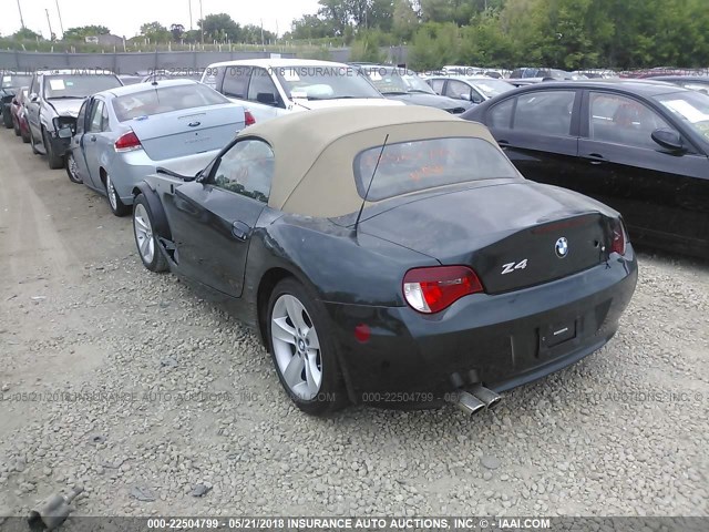 4USBU33577LW72615 - 2007 BMW Z4 3.0 GREEN photo 3