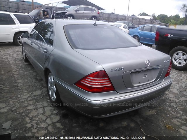 WDBNG83J34A403179 - 2004 MERCEDES-BENZ S 430 4MATIC GRAY photo 3