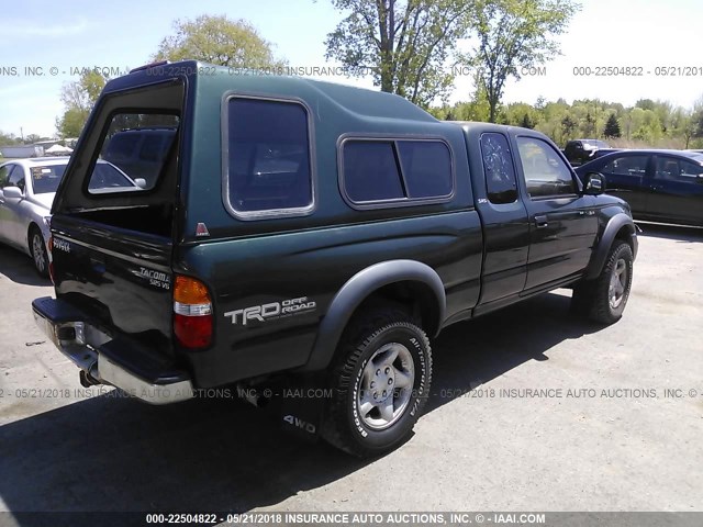 5TEWN72N63Z162782 - 2003 TOYOTA TACOMA XTRACAB GREEN photo 4