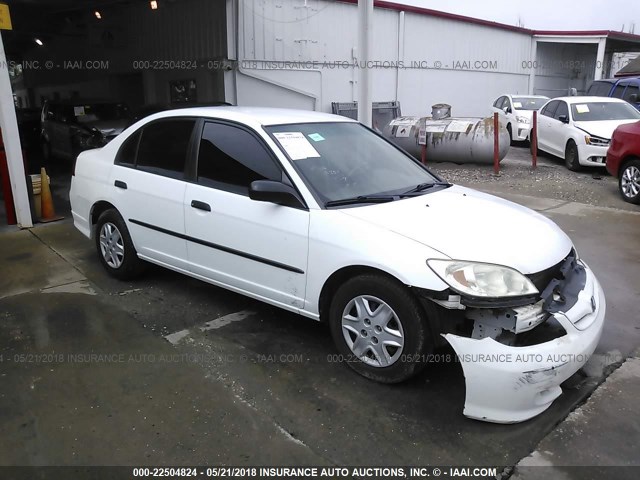 2HGES16315H628404 - 2005 HONDA CIVIC DX VP WHITE photo 1