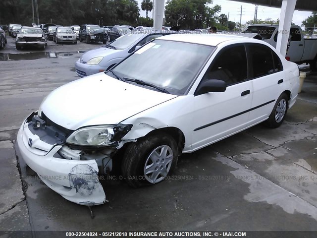 2HGES16315H628404 - 2005 HONDA CIVIC DX VP 白色 照片 2