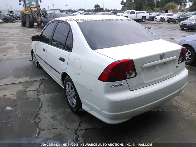 2HGES16315H628404 - 2005 HONDA CIVIC DX VP WHITE photo 3