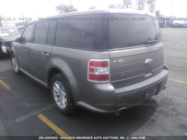 2FMGK5B88EBD33573 - 2014 FORD FLEX SE GOLD photo 3