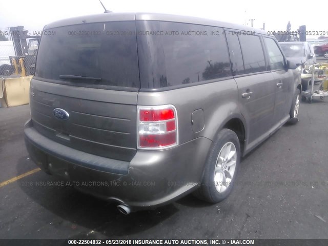 2FMGK5B88EBD33573 - 2014 FORD FLEX SE GOLD photo 4