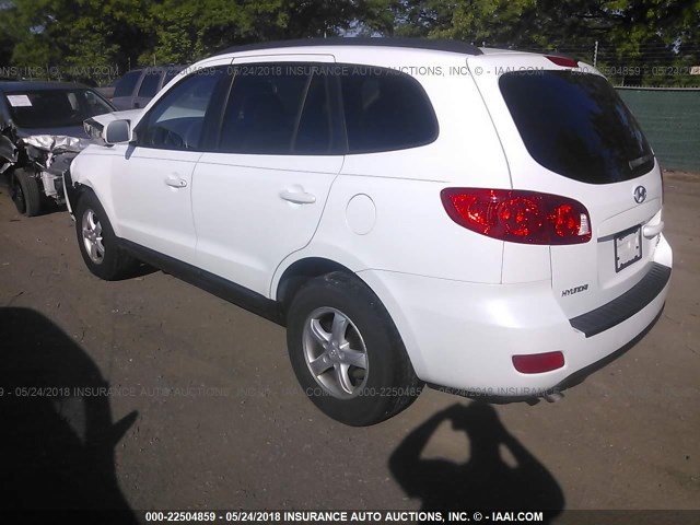 5NMSG13D08H192198 - 2008 HYUNDAI SANTA FE GLS WHITE photo 3