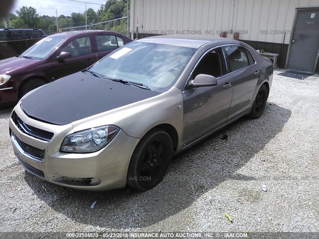 1G1ZH57B88F246512 - 2008 CHEVROLET MALIBU 1LT 金色 照片 2