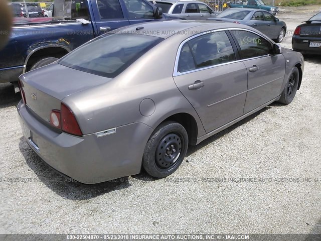 1G1ZH57B88F246512 - 2008 CHEVROLET MALIBU 1LT 金色 照片 4