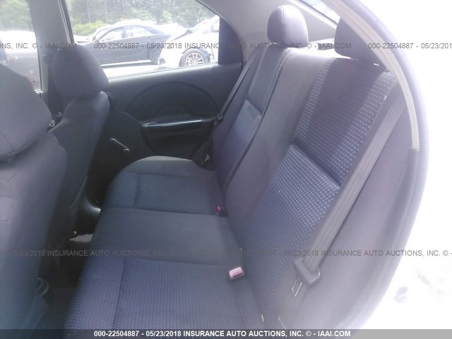 KL1TD56626B542098 - 2006 CHEVROLET AVEO LS WHITE photo 8