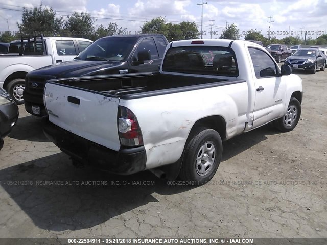 5TENX4CN7AZ709719 - 2010 TOYOTA TACOMA WHITE photo 4