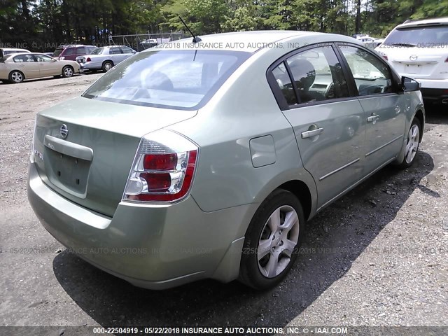 3N1AB61E38L627675 - 2008 NISSAN SENTRA 2.0/2.0S/2.0SL GREEN photo 4