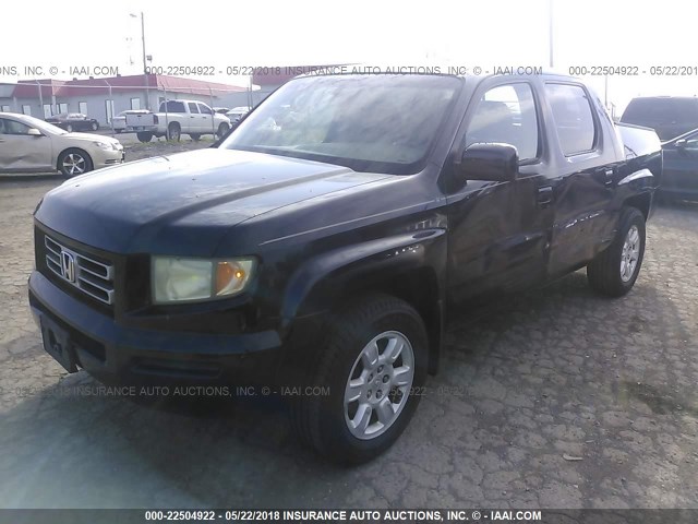 2HJYK16556H567004 - 2006 HONDA RIDGELINE RTL BLACK photo 2