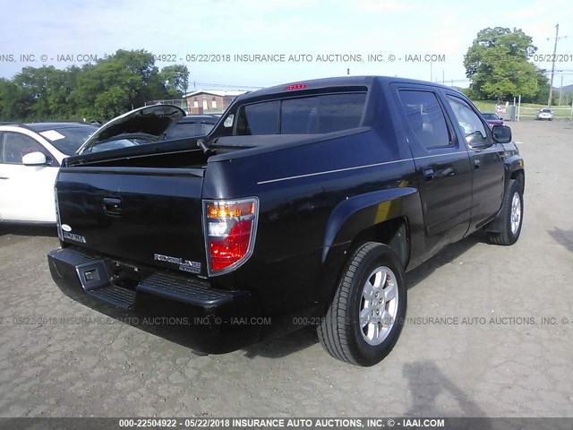 2HJYK16556H567004 - 2006 HONDA RIDGELINE RTL BLACK photo 4