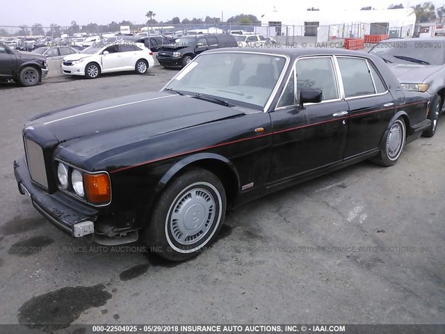 SCBZR03D0NCX44010 - 1992 BENTLEY TURBO R BLACK photo 2