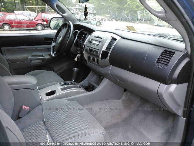 5TEJU62N97Z344098 - 2007 TOYOTA TACOMA DOUBLE CAB PRERUNNER BLUE photo 5