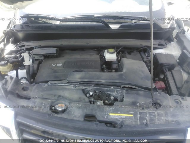 5N1DR2MM4HC604513 - 2017 NISSAN PATHFINDER S/SV/SL/PLATINUM 白色 照片 10