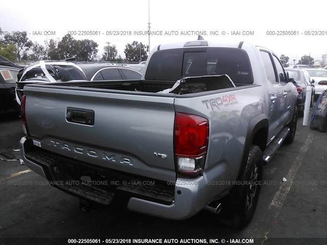 3TMCZ5AN1HM090035 - 2017 TOYOTA TACOMA DBL CAB/SR/TRDSPT/OR/PRO Күміс фото 4