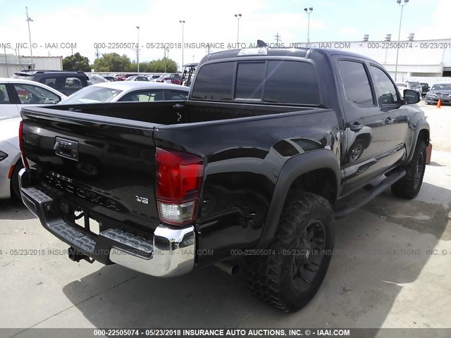 5TFCZ5AN7GX004445 - 2016 TOYOTA TACOMA DBL CAB/SR/SR5/TRD SPT/OR BLACK photo 4