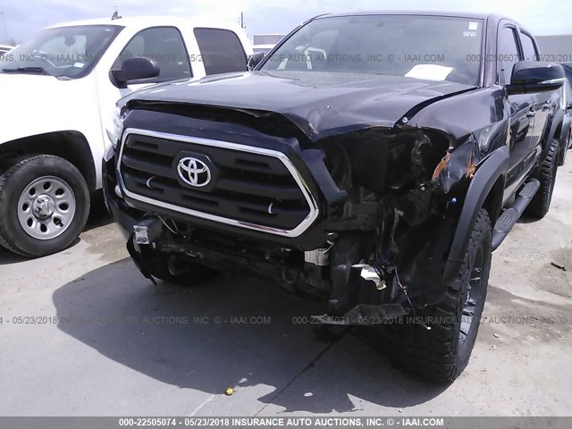 5TFCZ5AN7GX004445 - 2016 TOYOTA TACOMA DBL CAB/SR/SR5/TRD SPT/OR BLACK photo 6