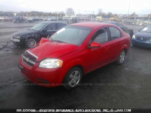 KL1TD5DE8BB151493 - 2011 CHEVROLET AVEO LS/LT RED photo 2