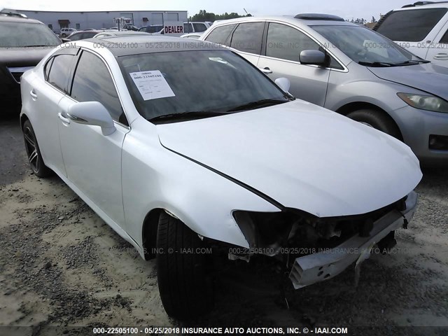 JTHBF5C29A5111845 - 2010 LEXUS IS 250 WHITE photo 1