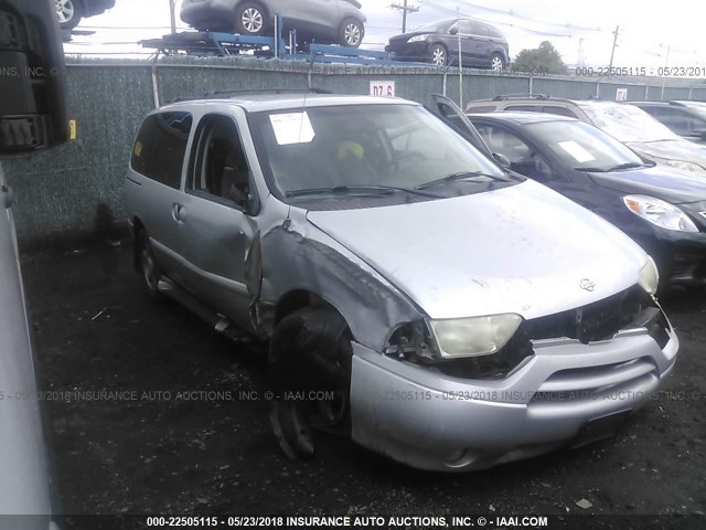 4N2ZN16T82D806323 - 2002 NISSAN QUEST SE SILVER photo 1