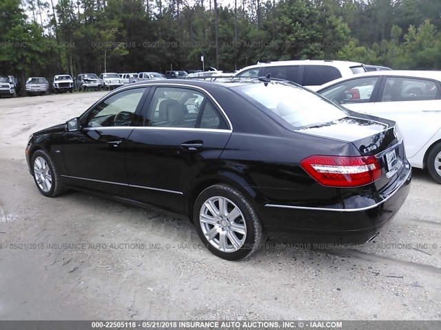 WDDHF5KB3CA652547 - 2012 MERCEDES-BENZ E 350 BLACK photo 3