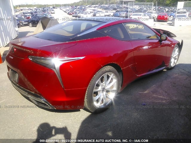 JTHHP5AY6JA002068 - 2018 LEXUS LC 500 RED photo 4