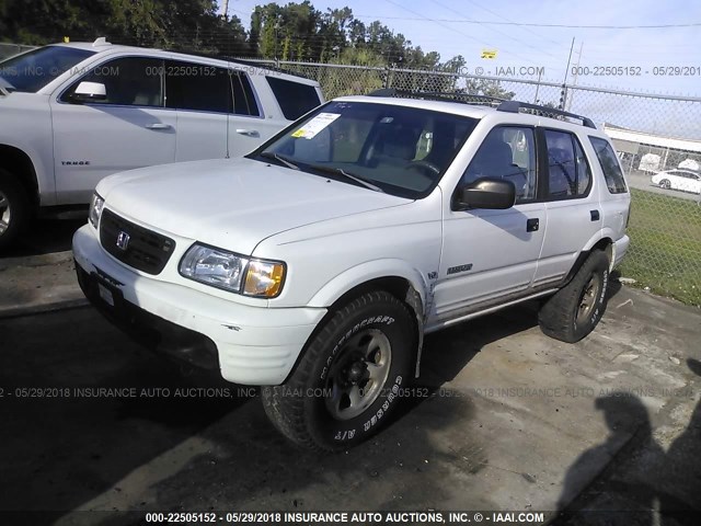 4S6CK58W5Y4418154 - 2000 HONDA PASSPORT EX/LX WHITE photo 2