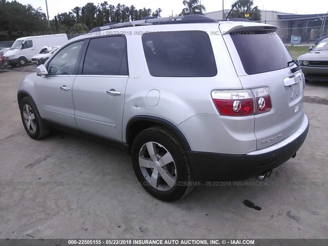 1GKLRMED7AJ107892 - 2010 GMC ACADIA SLT-1 SILVER photo 3