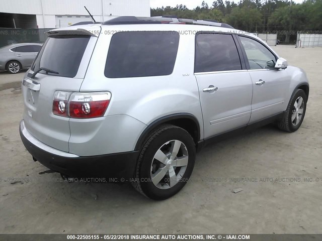1GKLRMED7AJ107892 - 2010 GMC ACADIA SLT-1 SILVER photo 4