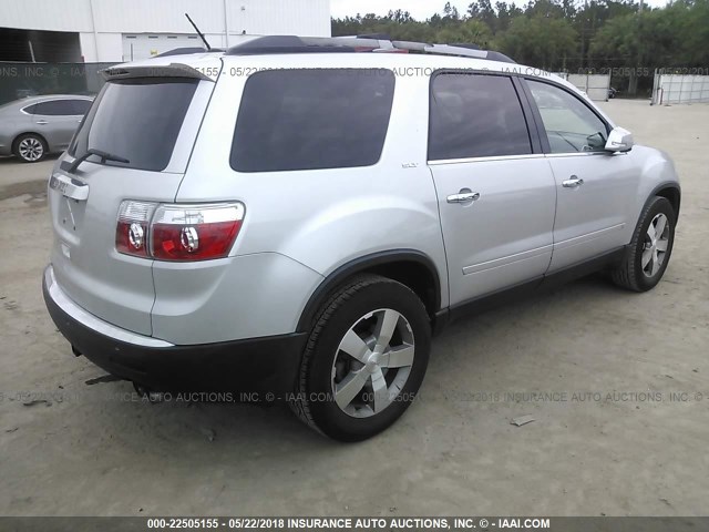 1GKLRMED7AJ107892 - 2010 GMC ACADIA SLT-1 SILVER photo 4