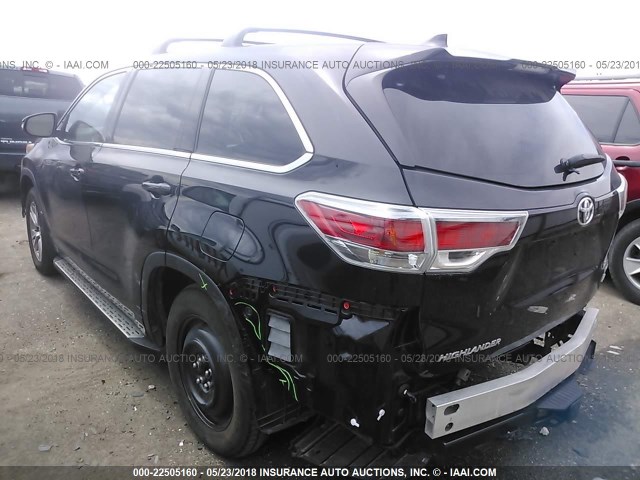 5TDZKRFH4ES030951 - 2014 TOYOTA HIGHLANDER LE/LE PLUS შავი ფოტო 3