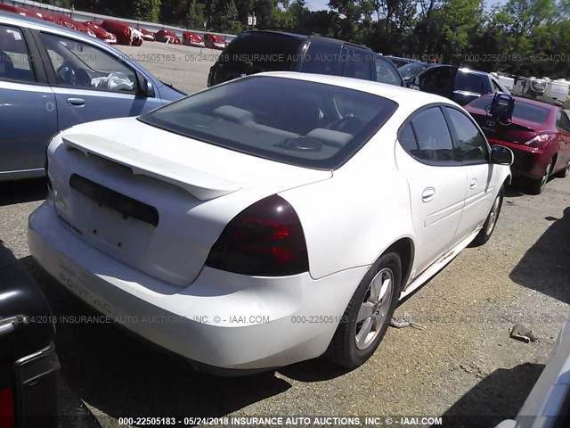 2G2WP522251188988 - 2005 PONTIAC GRAND PRIX WHITE photo 4