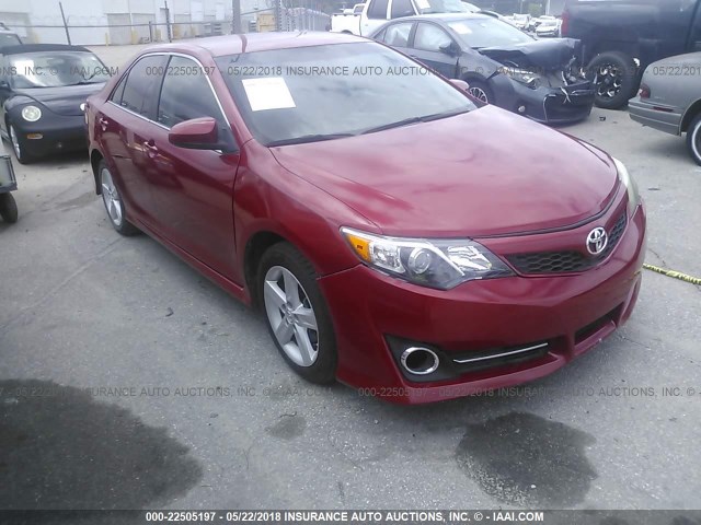4T1BF1FK8EU750067 - 2014 TOYOTA CAMRY L/SE/LE/XLE RED photo 1