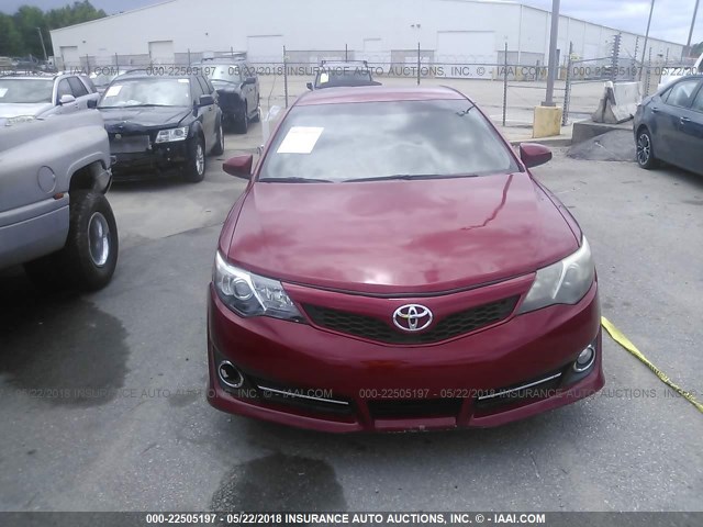 4T1BF1FK8EU750067 - 2014 TOYOTA CAMRY L/SE/LE/XLE RED photo 6